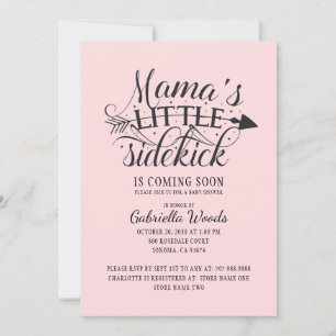 Invitación La pequeña ducha de niñas rosadas de mamá, sidepat