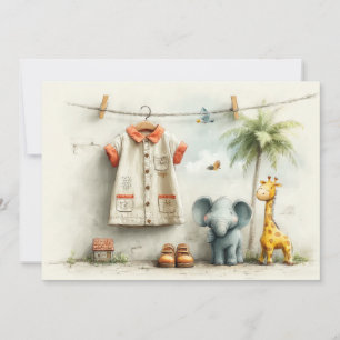 Invitación La Pequeña Exploradora Aventura Safari Cumpleaños