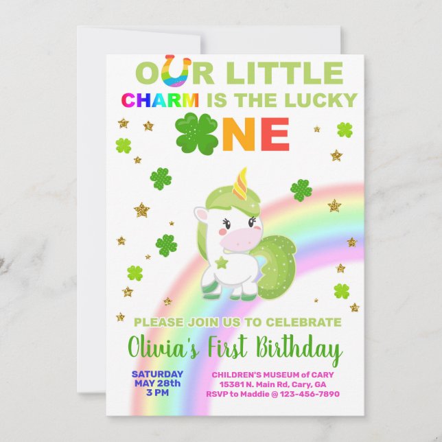 Invitación La pequeña fiesta de cumpleaños de St. Patrick. (Anverso)