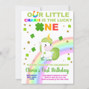 Invitación La pequeña fiesta de cumpleaños de St. Patrick.