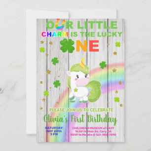Invitación La pequeña fiesta de cumpleaños de St. Patrick.