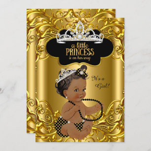 Invitación La pequeña princesa está de camino hacia la etnia 