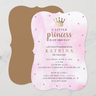 Invitación ¡La pequeña princesa está en camino! Baby Shower r