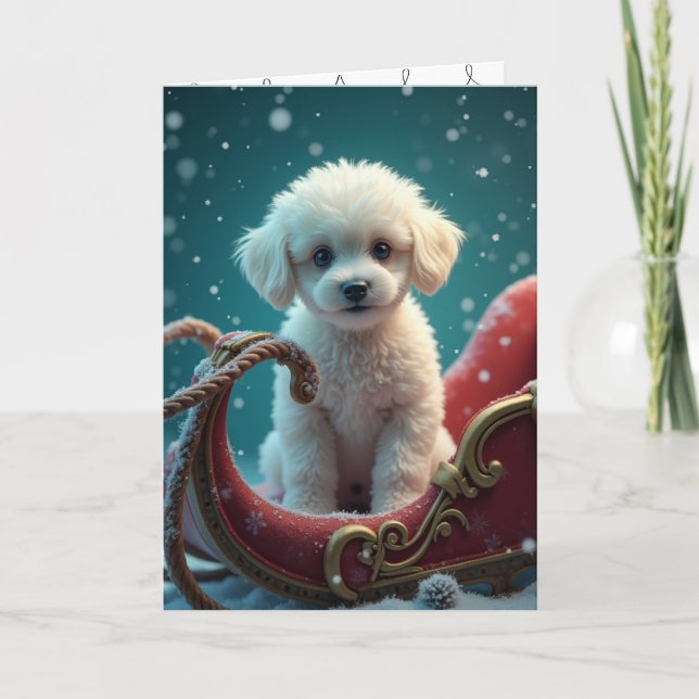 Invitación La pérdida de un perro mascota en los navidades (Anverso)