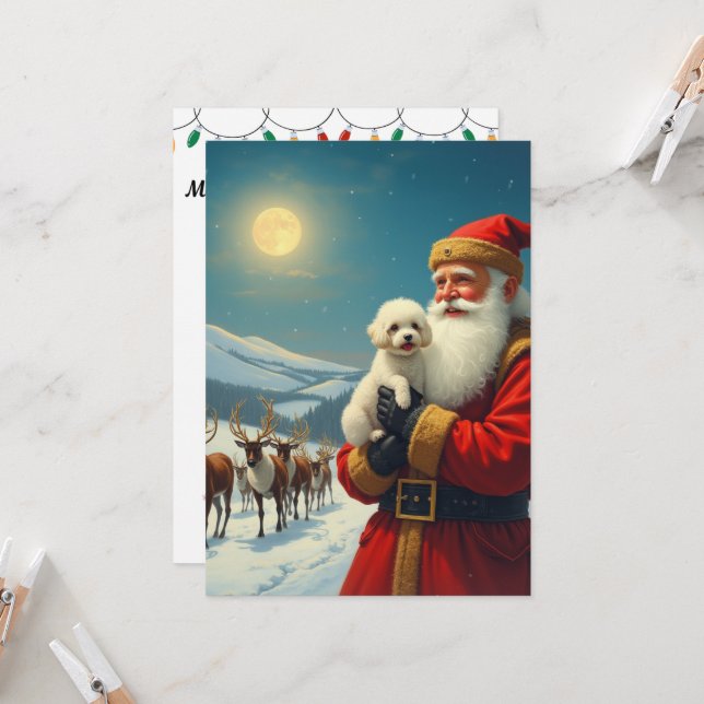 Invitación La pérdida de un perro mascota en navidad (Anverso/Reverso In Situ)