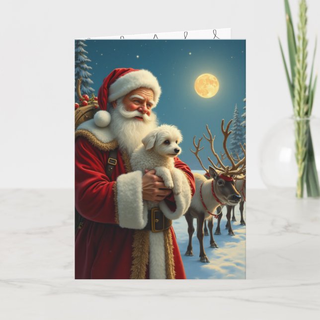 Invitación La pérdida de una mascota en Navidad (Anverso)