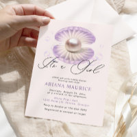 La perla acuarela es un Baby Shower Chica