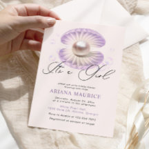 La perla acuarela es un Baby Shower Chica