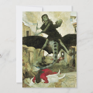 Invitación La Peste de Arnold Bocklin, Fiesta de Halloween