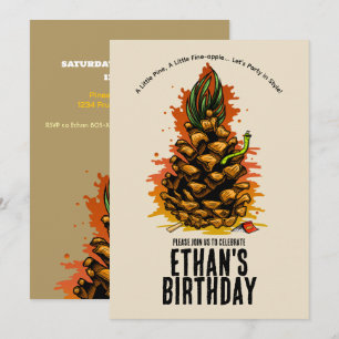 Invitación La piña es la mejor baza de cumpleaños