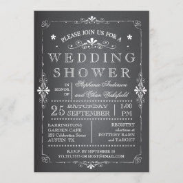 Invitación La pizarra preciosa junta la ducha de la boda
