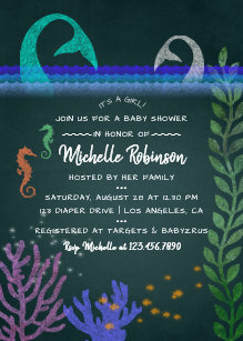 Get Wallpaper Invitaciones Tema Fiesta De Sirena Zazzle Es Free
