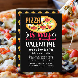 Invitación La pizza es mi Fiesta gracioso de San Valentín