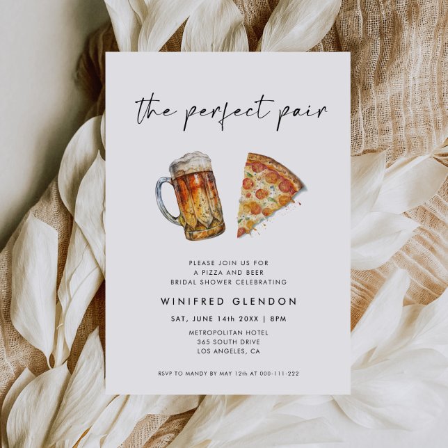 Invitación La Pizza Par Perfecta y la Ducha de Cerveza (Subido por el creador)