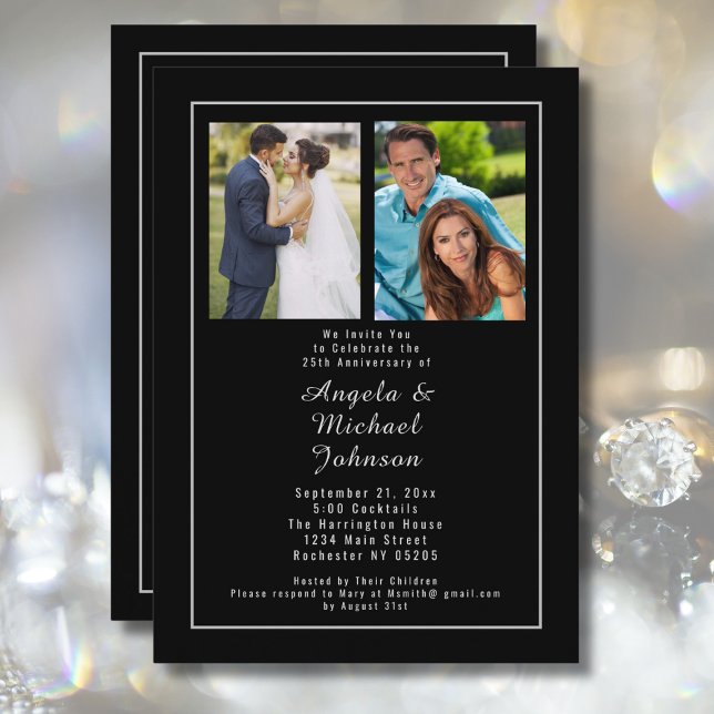Invitación La Plata Negra 25 años del Boda antes y ahora (Subido por el creador)