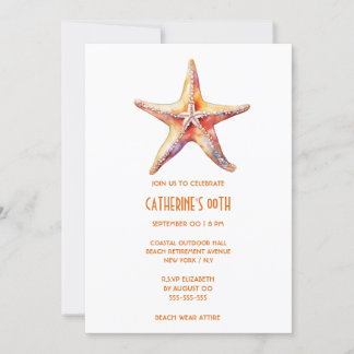 Invitación La playa blanca de coral de Starfish