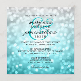 Invitación La playa Ombre Bokeh enciende la boda del verano