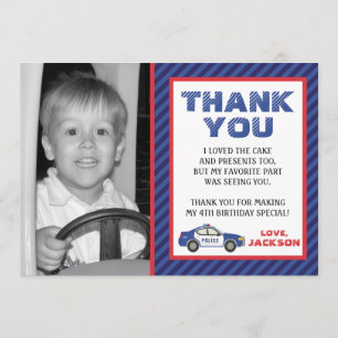 Invitación La policía le agradece cardar - a la fiesta de