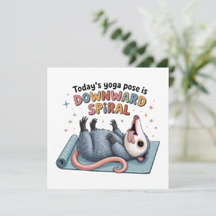 Invitación La pose de yoga de hoy es Possum hacia abajo Diver