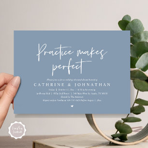 Invitación La práctica hace perfecto el ensayo Boda de la cen