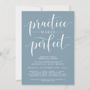 Invitación La práctica hace que el ensayo Boda perfecto para