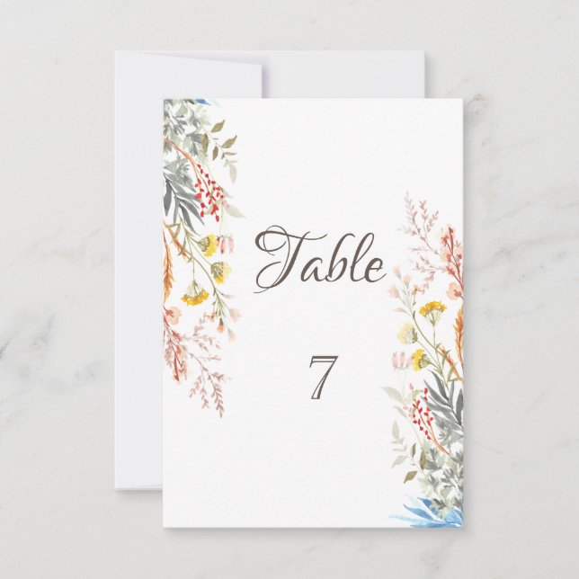 Invitación La pradera de flor salvaje de primavera seca (Anverso)