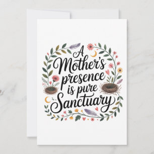 Invitación La presencia de una madre es un santuario puro