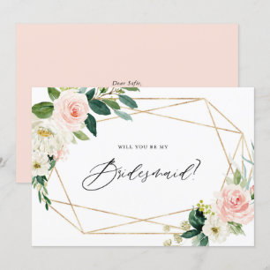 Invitación La Primavera Blooms Geométrica Serás Mi Novia