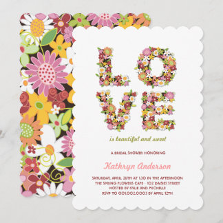 Invitación La primavera del AMOR florece el fiesta de ducha