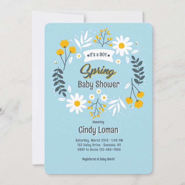 Invitación La primavera ha llegado (Anverso)