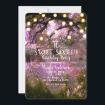 Invitación La primavera rústica encantada de las luces del bo<br><div class="desc">Invitaciones de árboles forestales encantados. Personalizar para cualquier evento.</div>