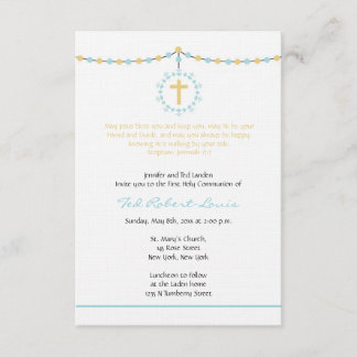 Invitación La primera comunión del niño