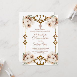 Invitación La Primera Comunión Sagrada De La Española