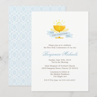 Invitación La primera comunión sagrada de los chicos