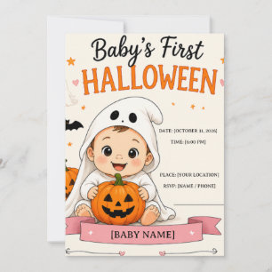 Invitación La primera fiesta de Halloween del bebé