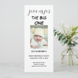 Invitación La primera foto de cumpleaños del venado Big ONE c