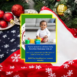 Invitación La primera foto única de Navidad de un bebé con Sn