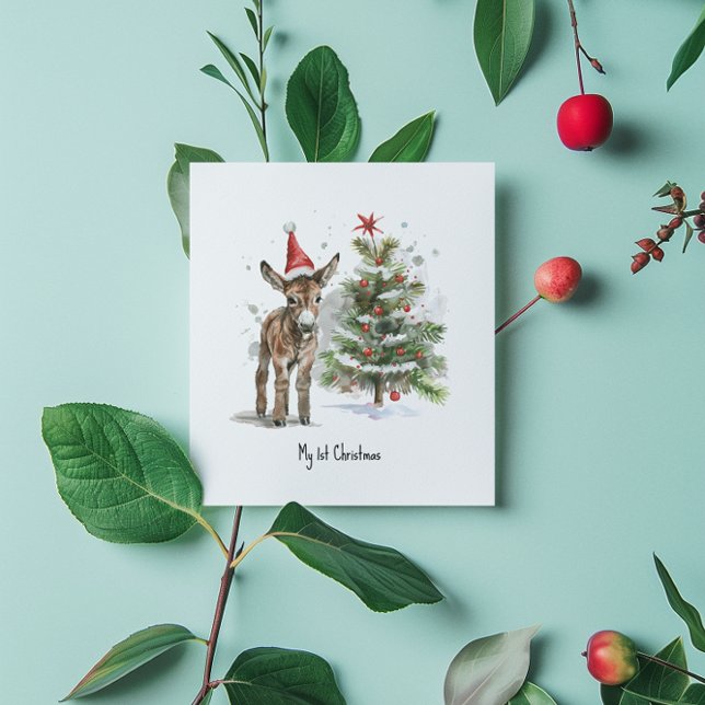 Invitación La primera Navidad del dulce burro (Subido por el creador)