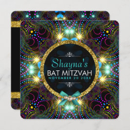 Invitación La princesa bohemia alumbra a Bat Mitzvah
