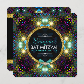Invitación La princesa bohemia alumbra a Bat Mitzvah