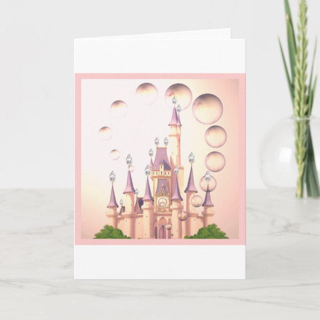 Invitación La princesa Castle Birthday Invitations de la niña (Anverso)