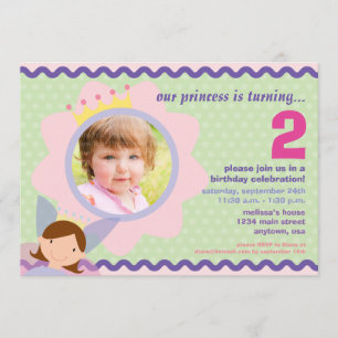 Invitación La princesa con el fiesta de encargo de la foto