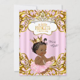 Invitación La princesa está de camino hacia la etnia rosa de 