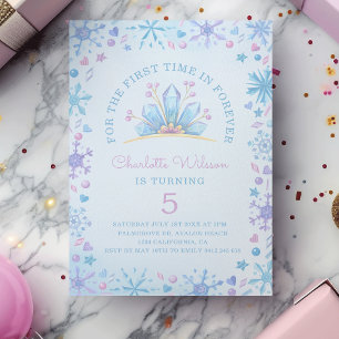 Invitación La princesa helada de hielo de cuentos de hadas co
