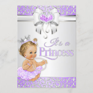 Invitación La princesa Lavender Lilac y los diamantes platead