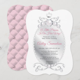 Invitación La princesa linda está en camino a Baby Shower Pin