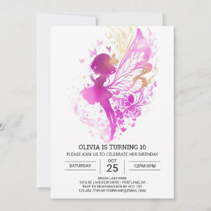 Invitación La princesa moderna Fairy Birthday Magic