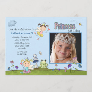 Invitación La princesa para la fiesta de cumpleaños de la