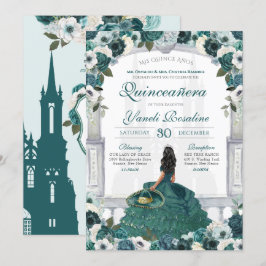 Invitación La princesa Quinceanera del personaje elegante ver