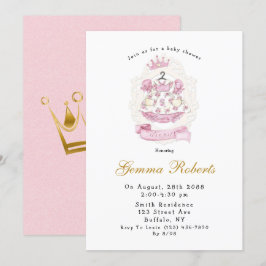 Invitación La princesa real rosa es un Baby Shower Chica